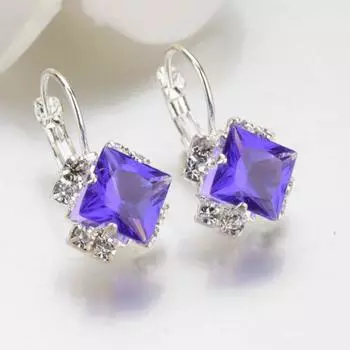 1 пара серег, модные женские блестящие серьги на плече, свадебные, помолвочные, ювелирные изделия, подвеска красный