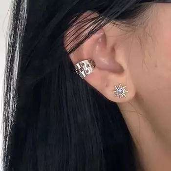 1 пара серег-подсолнухов с инкрустацией из бриллиантов, темпераментные легкие роскошные ювелирные изделия 1 pair