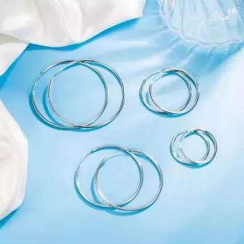 1 пара сережек, элегантные, очаровательные, с преувеличенной гладкой поверхностью, большой круг, тонкая работа, геометрический дизайн 30mm