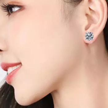 1 пара сережек-гвоздиков, легкие, геометрического дизайна, удобные, круглые, кубические 6.5mm золотистый