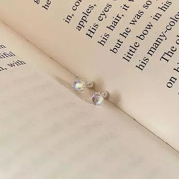 1 пара сережек-гвоздиков с лунным камнем в форме уха и косточки для женщин и девочек, ювелирные украшения для вечеринки, подарок