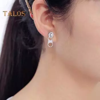 1 пара сережек-гвоздиков в стиле молнии, легкие серьги-гвоздики, удобные для ношения, универсальные серьги, ювелирный подарок серебряный