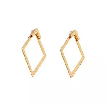 1 пара сережек-гвоздиков в стиле ретро с геометрическими треугольниками для женщин и девочек, универсальные серьги, ювелирные аксессуары, подарки серебряный