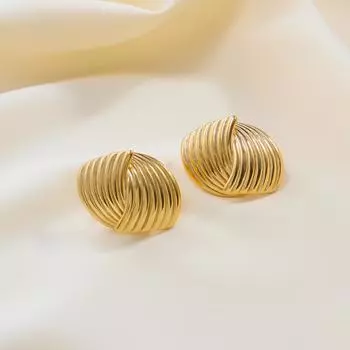 1 пара сережек из нержавеющей стали 316L с зубчатыми полосками, крестообразными геометрическими серьгами для женщин, пар, летних платьев, вечерние ювелирные изделия, подарочные аксессуары 5cm золотой