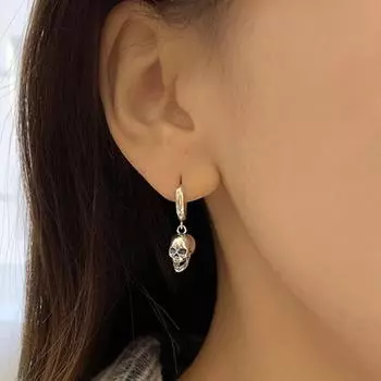 1 пара сережек-капель панк винтаж яркий блеск декоративные универсальные ювелирные изделия подарок