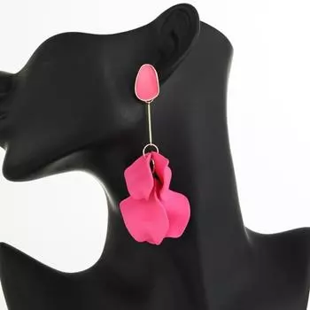 1 пара сережек-капель с лепестками роз, преувеличенные висячие серьги, женские серьги-гвоздики для пирсинга, ювелирные изделия, подарок белый