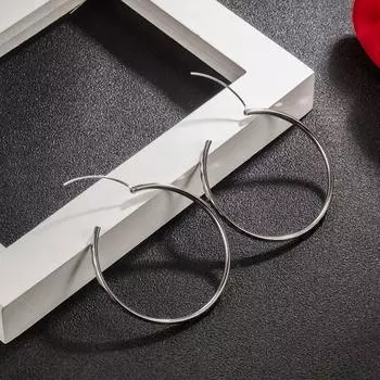 1 пара сережек-колец с блестящей ромбовидной текстурой, женские большие круглые серьги в стиле хип-хоп, ювелирные изделия 40mm