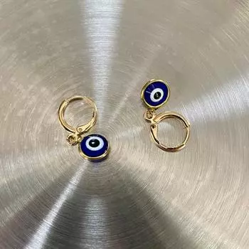 1 пара сережек-крючков от сглаза Y2K, серьги с синим глазом, серьги на удачу, модные женские аксессуары