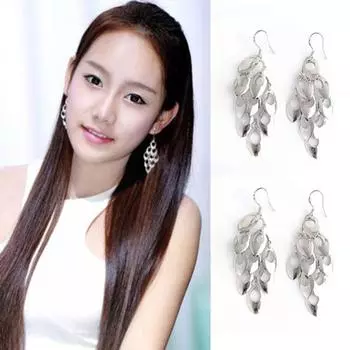 1 пара сережек-крючков с геометрическим дизайном, гладкая поверхность, легкие серьги-подвески с изображением павлина