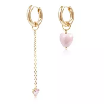 1 пара сережек-подвесок в форме сердца с кисточками, дизайнерские пряжки для ушей для женщин, асимметричные украшения золотой