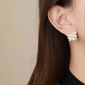 1 пара сережек с опаловым жемчугом в форме цветка, легкие роскошные серьги-гвоздики высокого класса 1Pair