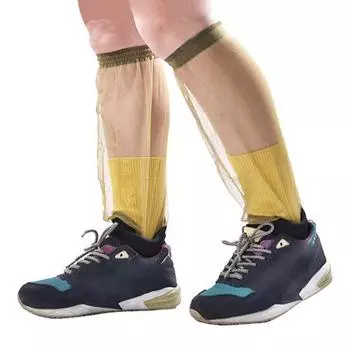 1 пара сетчатых рукавов на резинке, дышащая летняя летняя уличная защита для кемпинга, пешего туризма, рыбалки, мужская и женская защита для икр чёрный