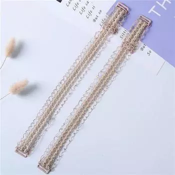 1 пара, сексуальное платье, кружевной бюстгальтер, плечевой ремень, женский, регулируемый, сделай сам, цветочный, ремешок для нижнего белья, эластичная противоскользящая пряжка, ремешок для нижнего белья абрикосовый