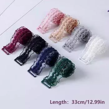 1 пара, сексуальное платье, кружевной бюстгальтер, плечевой ремень, женский, регулируемый, сделай сам, цветочный, ремешок для нижнего белья, эластичная противоскользящая пряжка, ремешок для нижнего белья чёрный