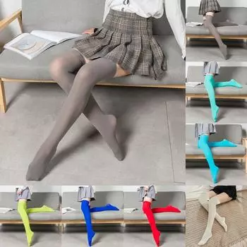 1 пара сексуальных носков до бедра, хлопковые длинные чулки до бедра, высокие носки, школа моды королевский синий