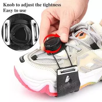 1 пара шипов для катания на льду с 5 стальными шипами и регулируемой ручкой чёрный