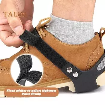 1 пара шипов для льда, кошки с 4/5 металлическими шипами, светоотражающие, для мужчин и женщин, для зимнего отдыха на свежем воздухе, для ходьбы по льду и снегу, эластичные нескользящие ботинки M