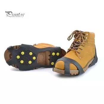 1 пара шипов для льда, скобы с 5 стальными шипами для мужчин и женщин, зимние, для ходьбы по льду и снегу, нескользящие, шипы для ботинок, захваты жёлтый