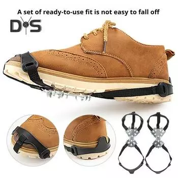 1 пара шипов для ледового сцепления с 11-зубчатым дизайном для обуви, нескользящие шипы для льда и снега, стальные шипы для ежедневного использования на открытом воздухе M