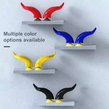 1 пара шлемов для мотоцикла, украшения в виде рога дьявола, присоски, шлемы для скутера, велосипеда, мотоцикла, скейтбординга, декоративные аксессуары для шлемов в виде коровьего рога красный