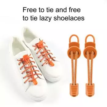 1 пара шнурков без завязок, эластичные, прочные, с пряжкой-фиксатором, регулируемые, противоскользящие 120cm чёрный