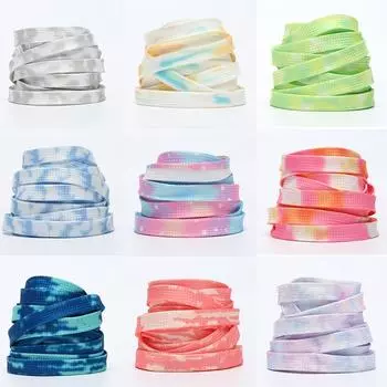 1 пара шнурков для кроссовок, женская и мужская повседневная красочная модная парусиновая обувь с завязками, кружевные шнурки для обуви синий