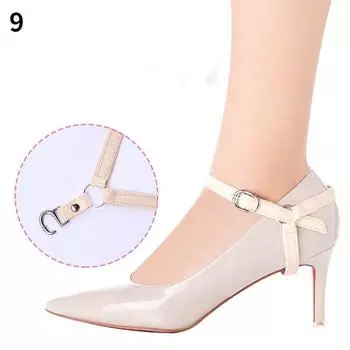 1 пара шнурков на высоком каблуке, свободный треугольный комплект, шнурки для обуви, противоскользящие регулируемые ремни, пряжки для обуви, аксессуары для украшения обуви 9