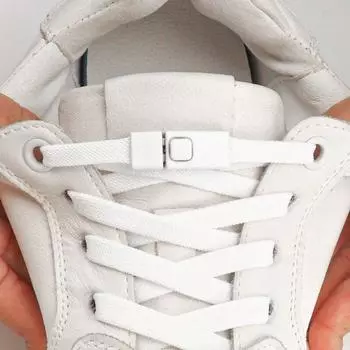 1 пара шнурков с застежкой без завязок, 8 мм, двухслойные эластичные шнурки, кроссовки для детей и взрослых, обувь без завязок, шнурки, аксессуары для обуви -