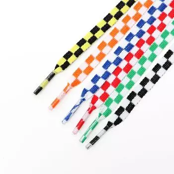 1 пара шнурков в клетку для обуви, плоские черные и белые шнурки в клетку, кроссовки, шнурки для обуви, женские и мужские шнурки для обуви 100cm