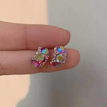 1 пара шпилек для ушей с гальваническим покрытием, без заусенцев, красивый темперамент, долговечные серьги-гвоздики для ушей, ювелирный аксессуар розовый