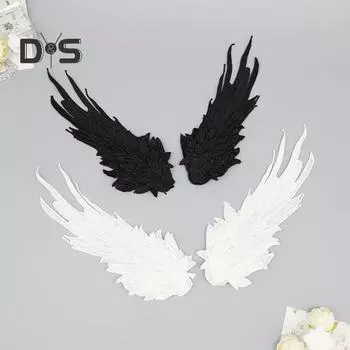 1 пара шпилек для волос, украшения в виде крыльев ручной работы, заколки для волос, головные уборы, аксессуары для волос для вечеринок и фотосъемки чёрный