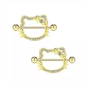 1 пара штанги для сосков, 14 г, хрустальный пирсинг для сосков, ювелирные изделия для сосков, кольцо для сосков в форме сердца, пирсинг из нержавеющей стали для женщин