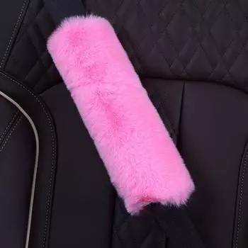 1 пара сидений, удобный чехол на ремень, пушистое мягкое сиденье, универсальная автомобильная накладка на ремень