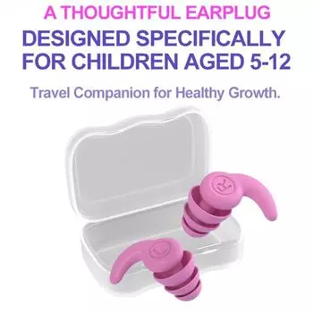 1 пара силиконовых беруш с шумоподавлением, 3 слоя беруш для сна, звукоизоляция, легкий портативный вариант для занятий спортом, плавания белый