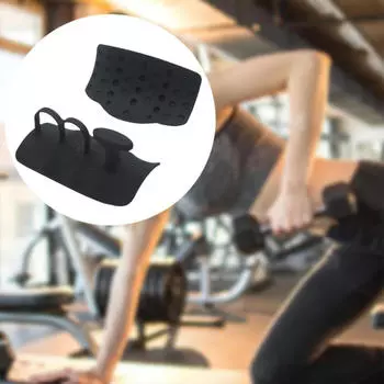 1 пара силиконовых гантелей для поднятия тяжестей в спортзале чёрный