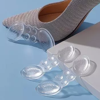 1 пара силиконовых накладок на пятки, нескользящие, износостойкие, прозрачные, клейкие, мягкие, облегчающие боль, уход за ногами, для женщин и мужчин, невидимые наклейки на стельки для пяток A