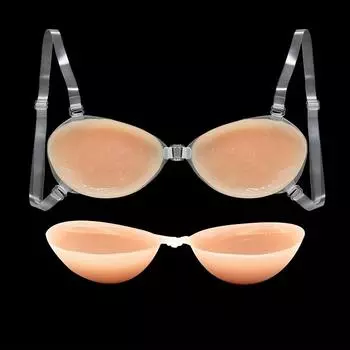 1 пара силиконовых невидимых бюстгальтеров без бретелек, самоклеящиеся накладки на соски с открытой спиной и эффектом пуш-ап, женское нижнее белье и аксессуары для нижнего белья A