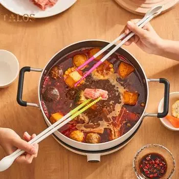 1 пара силиконовых палочек для еды Food Grade Cook Многофункциональный практичный удлиненный с вилкой и ложкой посуда для дома