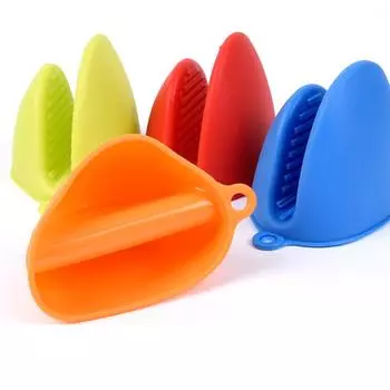 1 пара силиконовых перчаток, теплоизоляционные, противоскользящие, для духовки, варежки, зажимы для рук для микроволновой печи красный