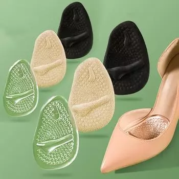 1 пара силиконовых подушечек для обуви, нескользящие самоклеящиеся гелевые подушечки для передней части стопы, сандалии, высокие каблуки, стельки для обуви для женщин чистый