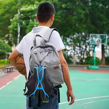 1 пара силиконовых полочек для обуви, зажимы для обуви для скалолазания, портативная сушилка для обуви, дополнительный поднос для обуви, кобура для спортивной обуви на открытом воздухе L чёрный