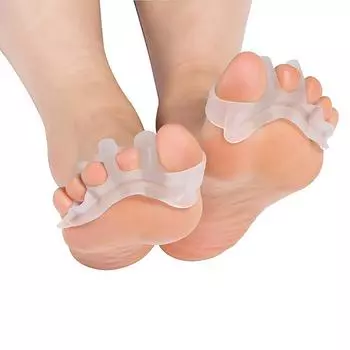 1 пара силиконовых разделителей для пальцев, выпрямитель для пальцев розовый