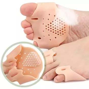 1 пара силиконовых разделителей пальцев ног ортопедические косточки для пальцев ног многоразовые выравнивающие пальцы ног белый