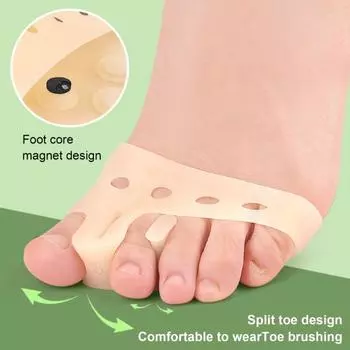 1 пара силиконовых разделителей пальцев ног для женщин, разделители пальцев ног, подушечки для снятия боли в ногах при косточках, подошвенном фасциите, дышащие, нескользящие, поддерживающие косточки