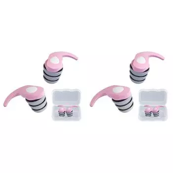 1 пара силиконовых шумоподавляющих берушей водонепроницаемых для сна и плавания(розовый)