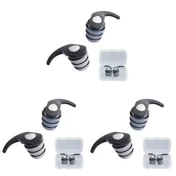 1 пара силиконовых шумоподавляющих берушей водонепроницаемых для сна и плавания(черный)