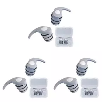 1 пара силиконовых шумоподавляющих берушей водонепроницаемых для сна и плавания(серый)