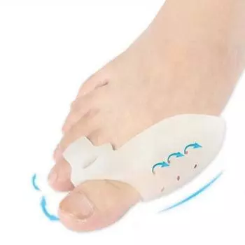 1 пара силиконовых унисекс для большого пальца ноги абрикосовый