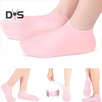 1 пара силиконовых увлажняющих носков, многоразовые мягкие носки для гладкой кожи, спа-педикюра для ног, от сухих трещин телесный