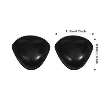 1 пара силиконовых вкладышей для бюстгальтера, утолщенные силиконовые невидимые накладки на соски, элегантные вкладыши для увеличения чашек бюстгальтера, женское нижнее белье и аксессуары для нижнего белья Triangle чёрный